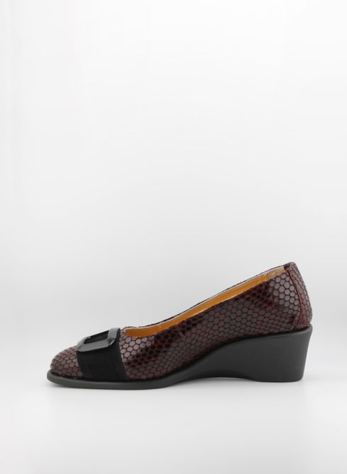 DFC Relax Wedge Heel Patent Loafer with Buckle